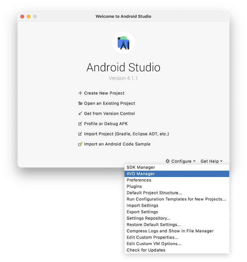open android emulator mac osx