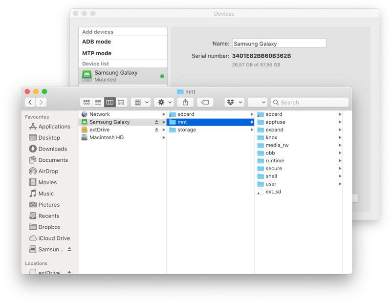 samsung android sync utilities for mac osx
